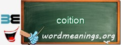 WordMeaning blackboard for coition